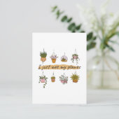 私は植物の庭のユーモアをおもしろい濡らしたばかりだ ポストカード (スタンド正面)