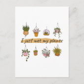 私は植物の庭のユーモアをおもしろい濡らしたばかりだ ポストカード (正面)