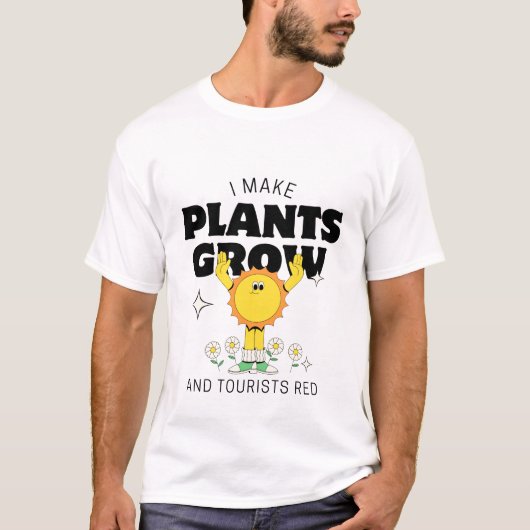 私は植物を赤く育てる Tシャツ (正面)