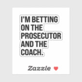 私は検事とコーチに賭けている シール (シート)