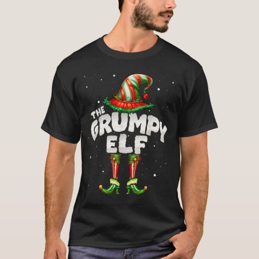 私は楽しいエルフの家族 お揃いグループ クリスマス Tシャツ (正面)