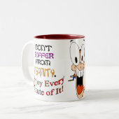 私は楽しみます精神異常(v1)を ツートーンマグカップ (正面左)