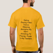 私は楽しみます。 Tシャツ (裏面)