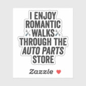 私は楽しむロマンチックに自動車部品の贈り物を歩く シール (シート)