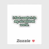 私は構造化された世界で心地よいを見つけるグリーンOCD シール (シート)