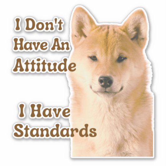 私は標準の芝を持った態度を持っていない シール (正面)