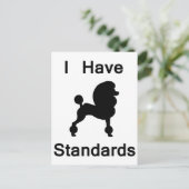 私は標準を持っている（プードル） ポストカード (スタンド正面)