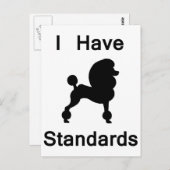 私は標準を持っている（プードル） ポストカード (正面/裏面)