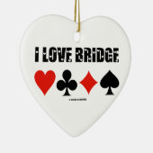 私は橋カードスーツ橋態度を愛します メタルオーナメント (右)