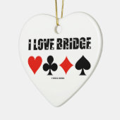 私は橋カードスーツ橋態度を愛します メタルオーナメント (左)