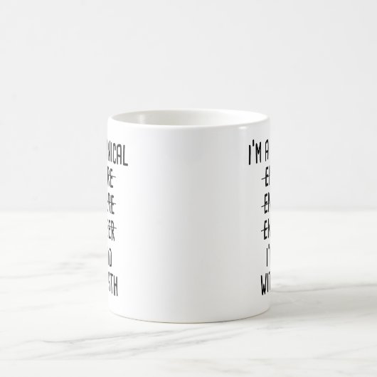 私は機械のエンジニアで数学が得意だ コーヒーマグカップ (中央)