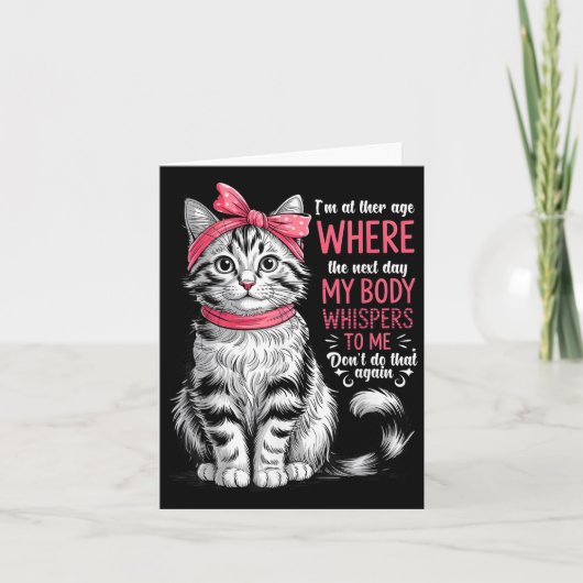 私は次の日に私の体が囁く年齢で カード (正面)