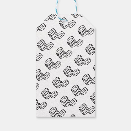 私は欲しい、私は価格をチェックし、私はそれを戻す、黒 ギフトタグ (裏面)