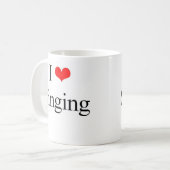私は歌うことを愛します コーヒーマグカップ (正面左)