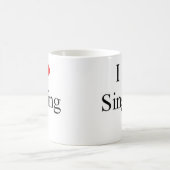 私は歌うことを愛します コーヒーマグカップ (中央)
