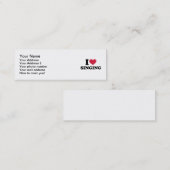 私は歌うことを愛します スキニー名刺 (正面/裏面)