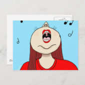 私は歌うのが大好き ポストカード (正面/裏面)