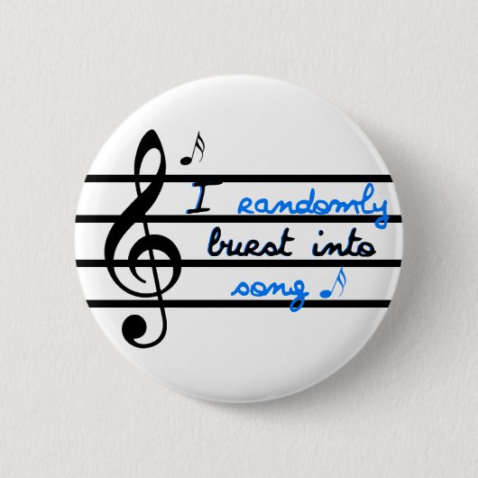 私は歌に任意に破烈します 缶バッジ (正面)