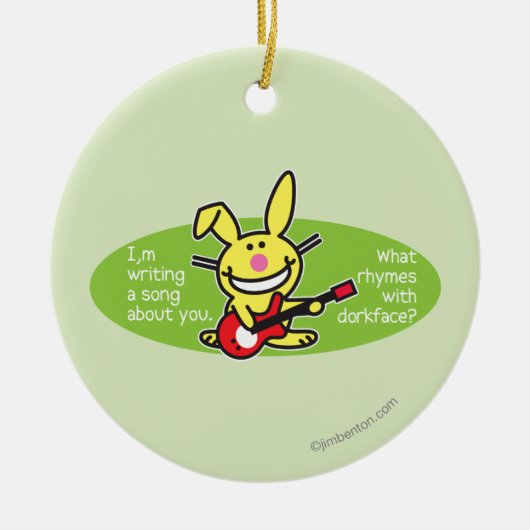 私は歌を書いています セラミックオーナメント (正面)
