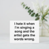 私は歌を歌っているときそれが嫌いだ ポストカード (スタンド正面)