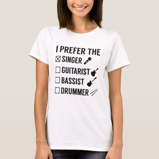 私は歌手が好きだ Tシャツ (正面)