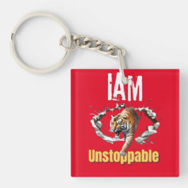 私は止められない虎のブレークスルーのグラフィック キーホルダー