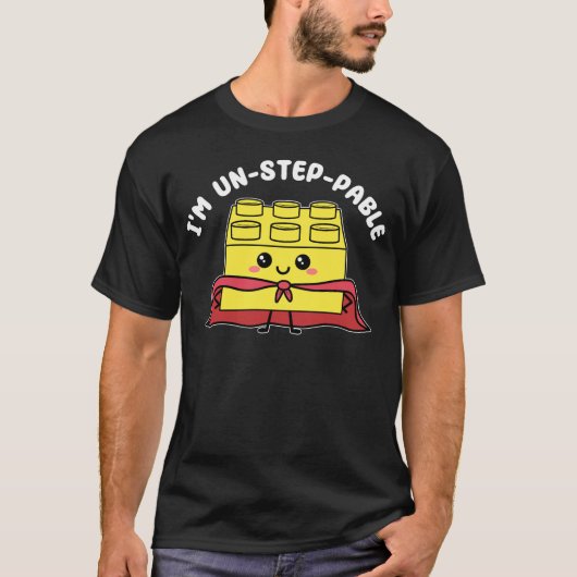 私は止められない面白い駄洒落 Tシャツ (正面)
