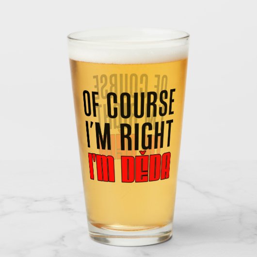 私は正しいです私ですDedaチェコの祖父 タンブラーグラス (ドリンク正面)