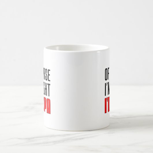 私は正しいです私ですOpaのマグ コーヒーマグカップ (中央)