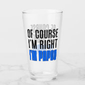 私は正しいです私ですPapouのギリシャ人の祖父 タンブラーグラス (正面)