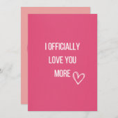 私は正式にあなたを愛するバレンタインカード シーズンカード (正面/裏面)