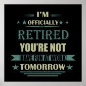 私は正式に退職した退職金おもしろいだ ポスター (正面)