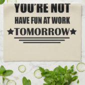 私は正式に退職金退職したおもしろいである キッチンタオル (折り畳み)