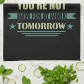 私は正式に退職金退職したおもしろいである キッチンタオル (折り畳み)