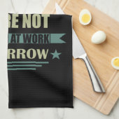 私は正式に退職金退職したおもしろいである キッチンタオル (四つ折り)