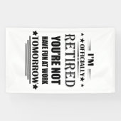 私は正式に退職金退職したおもしろいである 横断幕 (横)