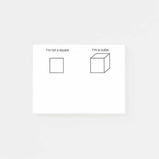 私は正方形ではないです ポストイット (正面)