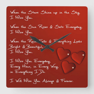 私は正方形の柱時計を恋しく思います スクエア壁時計