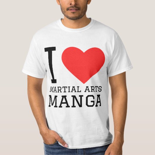 私は武術芸術マンガが大好き Tシャツ (正面)