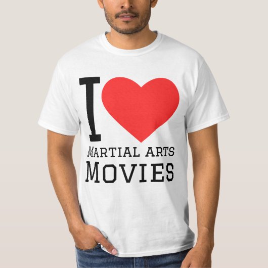 私は武術芸術映画が大好き Tシャツ (正面)