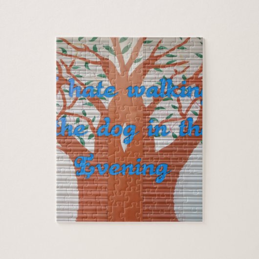私は歩くの犬が夕べで嫌い。 ジグソーパズル (縦)
