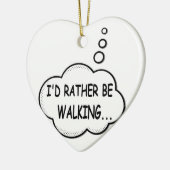 私は歩く セラミックオーナメント (左)