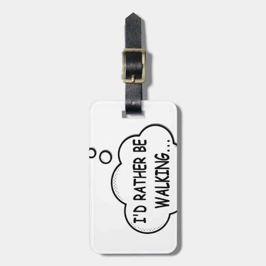 私は歩く ラゲッジタグ (正面縦)