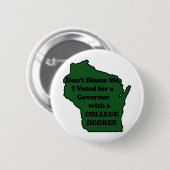 私は歩行者の緑Pinのために投票しませんでした 缶バッジ (正面&裏面)