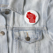 私は歩行者赤いPinのために投票しませんでした 缶バッジ (インサイチュ)