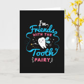 私は歯の妖精と友達だ カード (黄色い花)