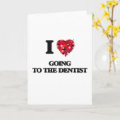 私は歯医者に行くのが大好きだ カード (黄色い花)