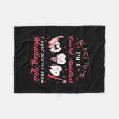 私は歯科助手で幸せでいてくれて嬉しい フリースブランケット (正面(横))