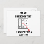 私は歯科矯正医です。常に解決策を見つけます ポストカード (正面/裏面)