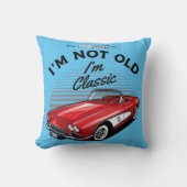 私は歳じゃない私はクラシック!コルベット1961 クッション (正面)